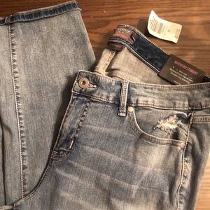 Torrid Blue Boyfriend Jeans with Distressed Detail